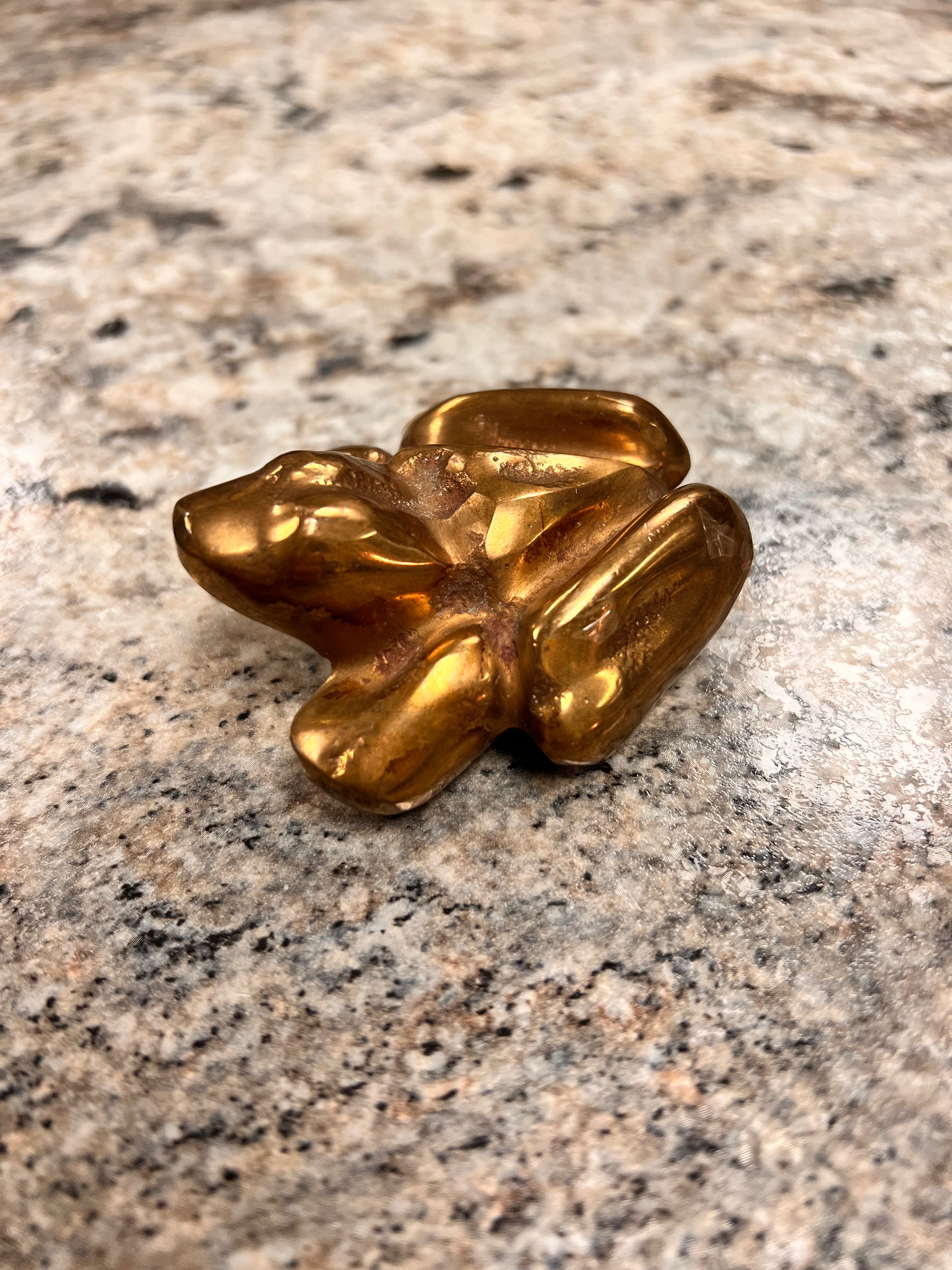 Vintage Brass Frog