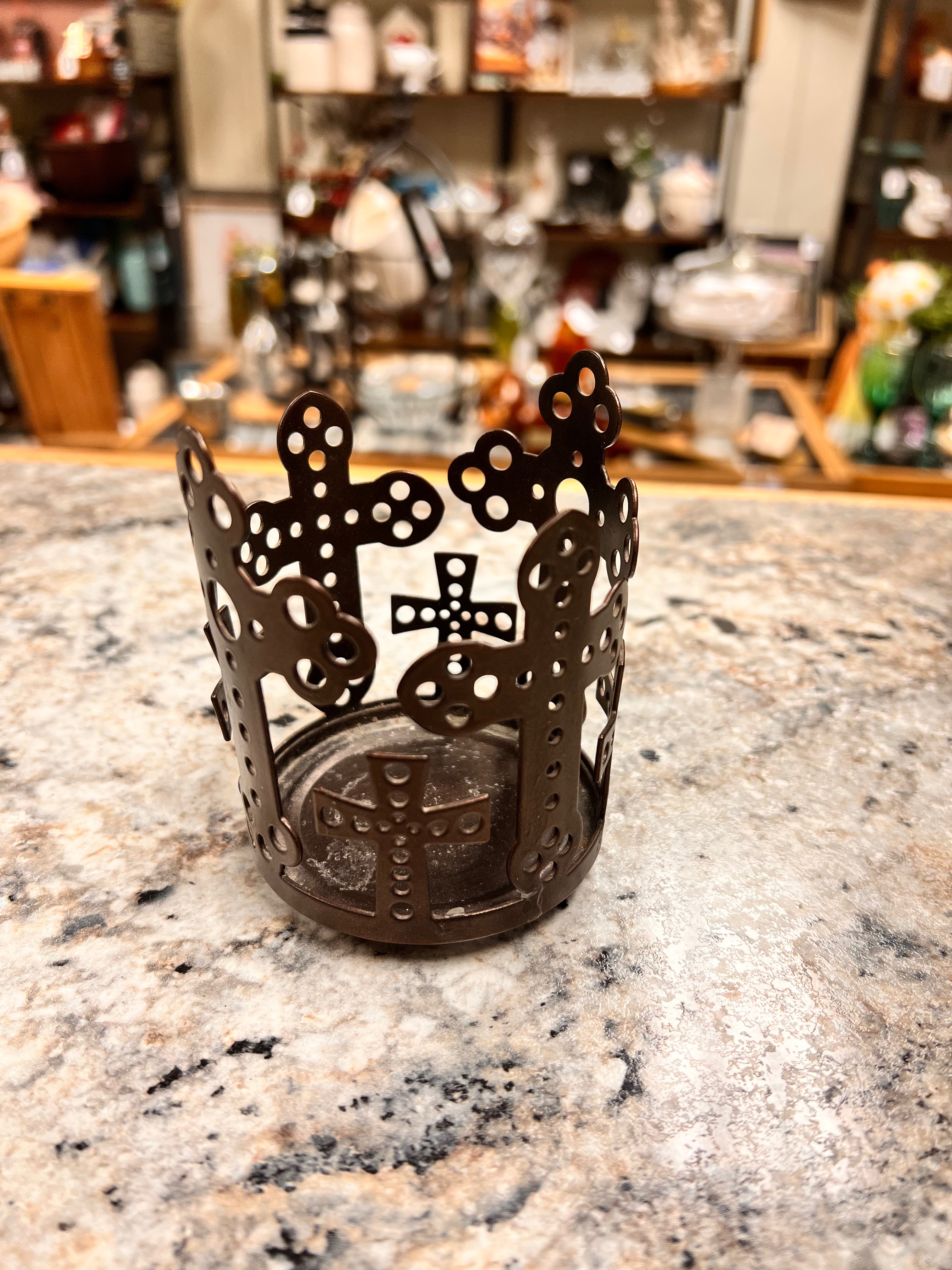 Cross Candle Holder
