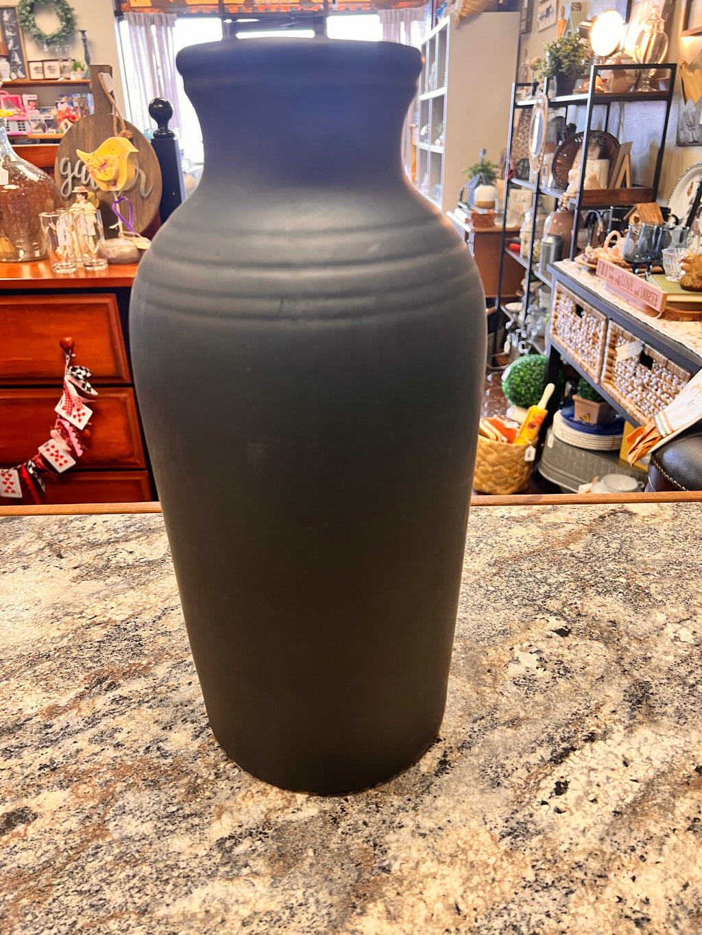 Tall Black Vase