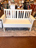Long White Bench
