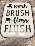 Metal Bathroom Sign