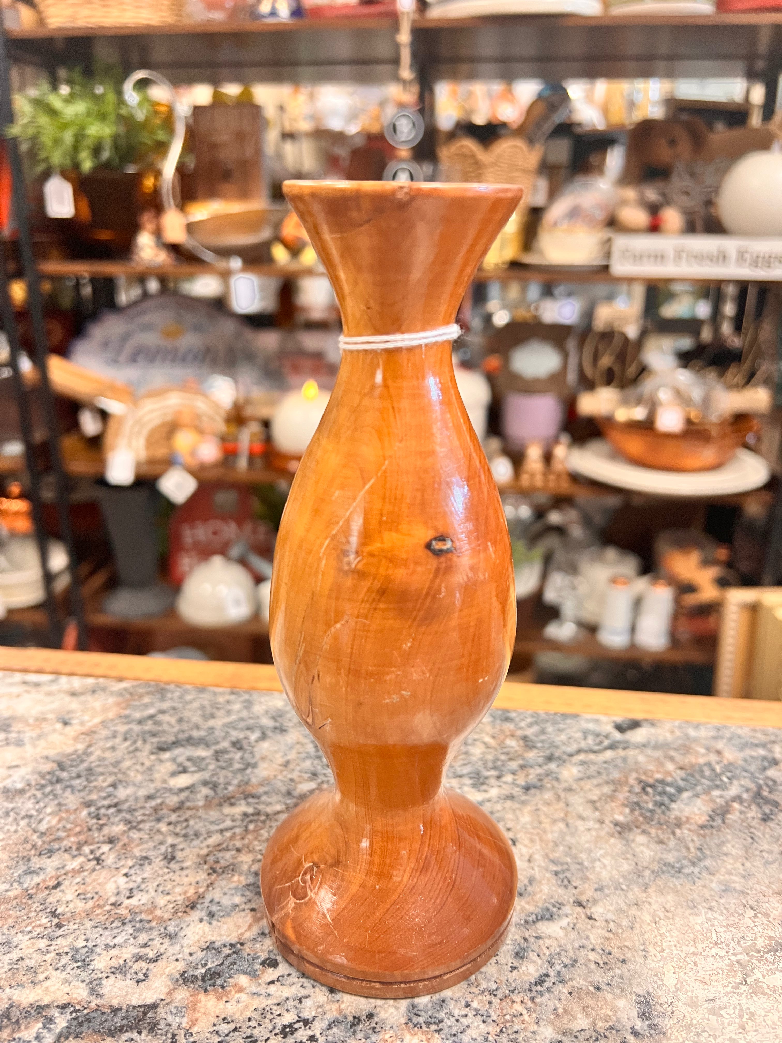 Wood Vase