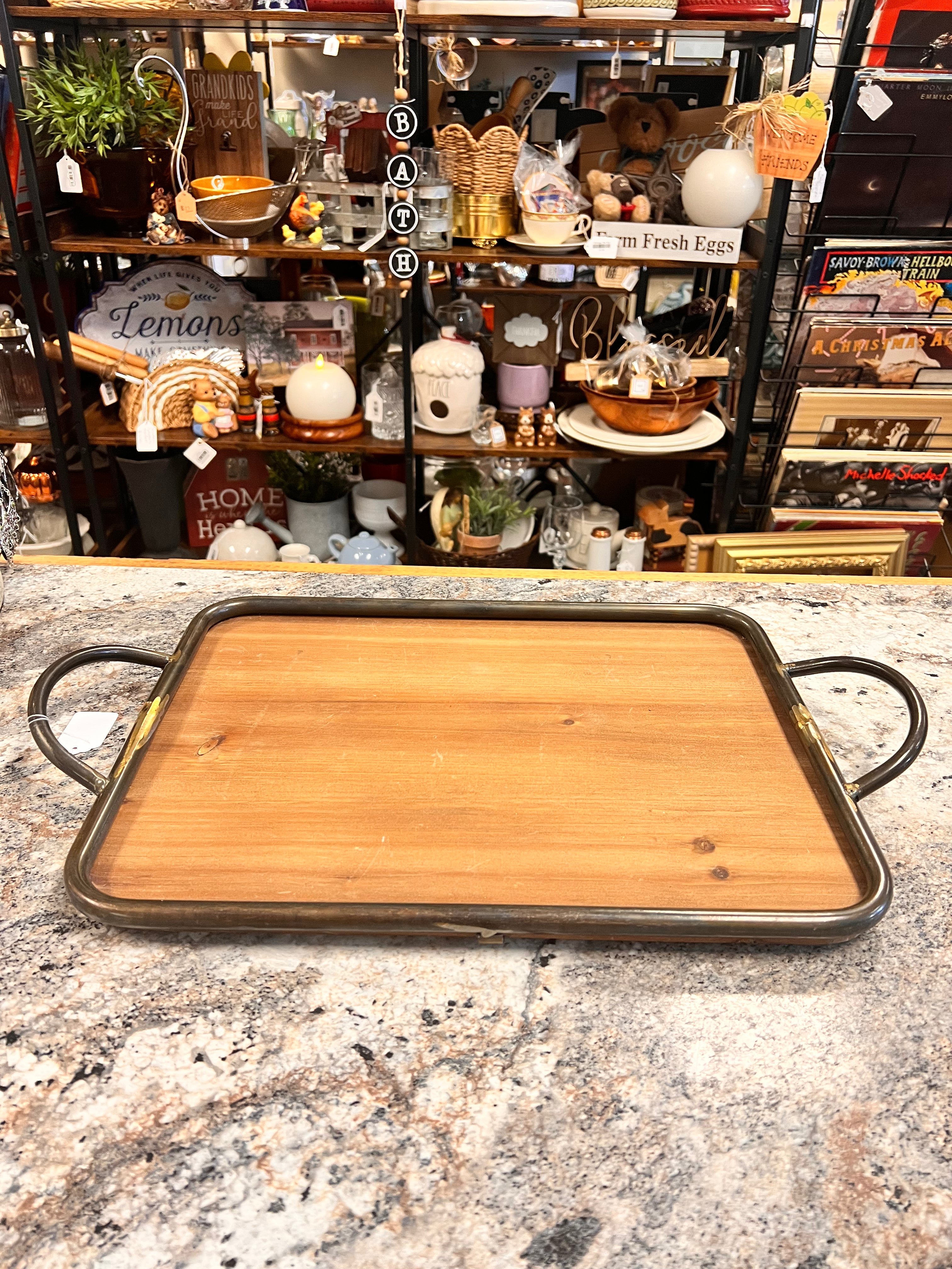 Wood/Metal Tray