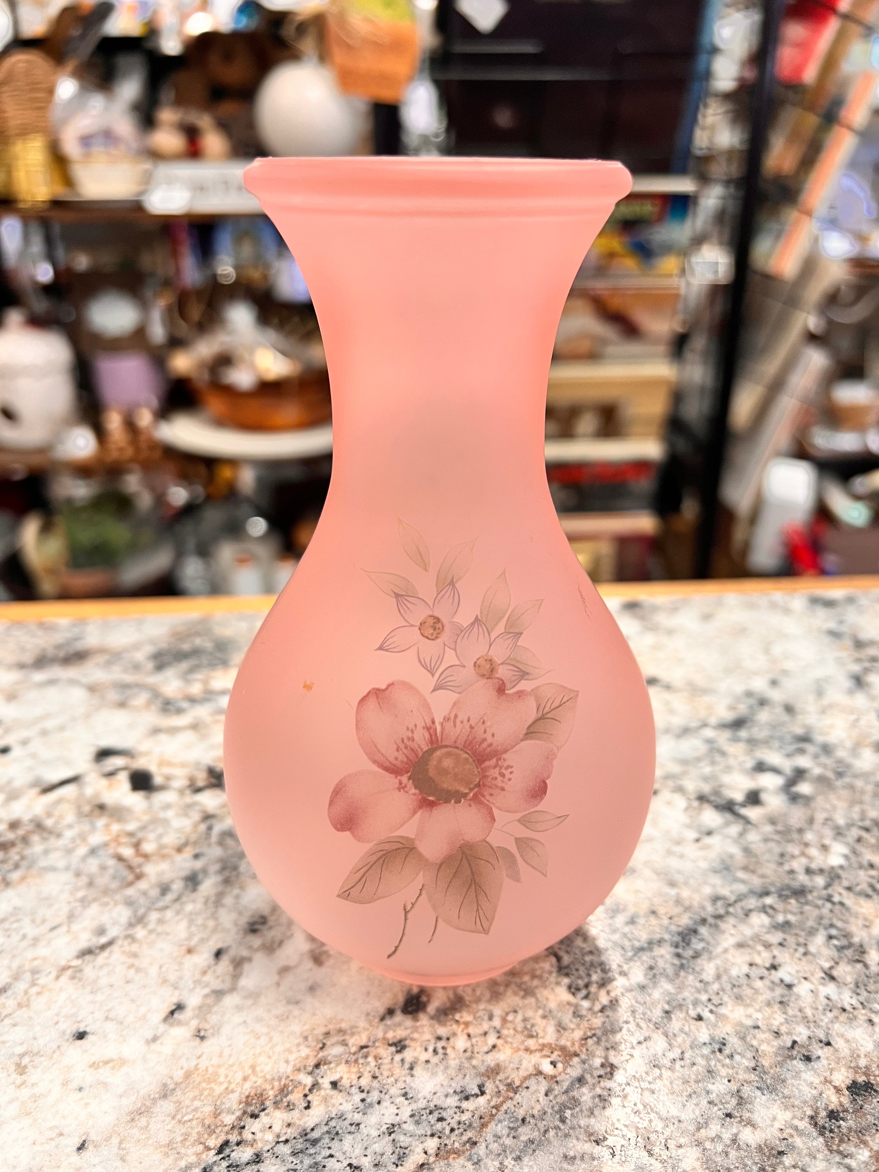 Pink Satin Vase