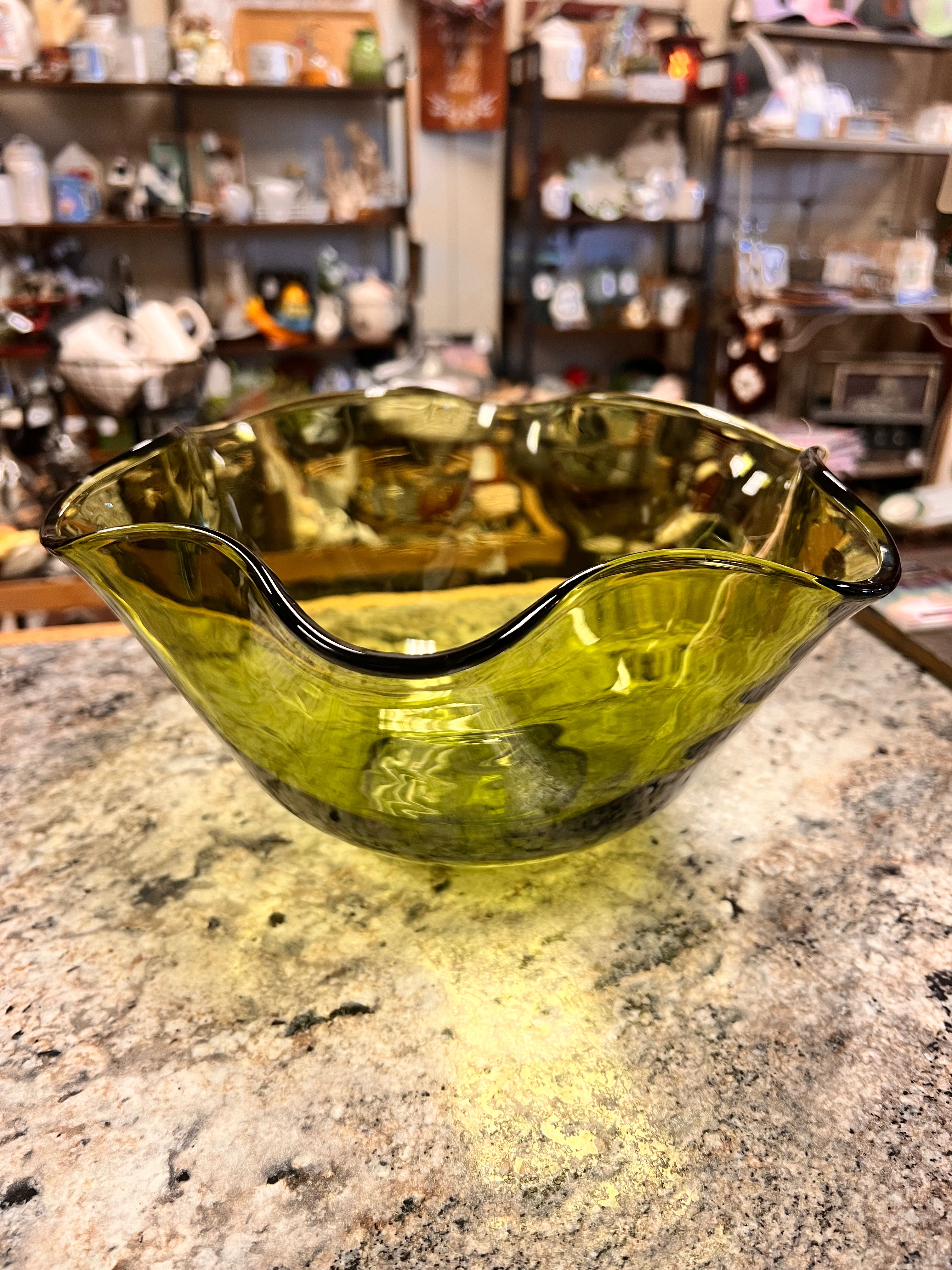 Vintage Green Bowl