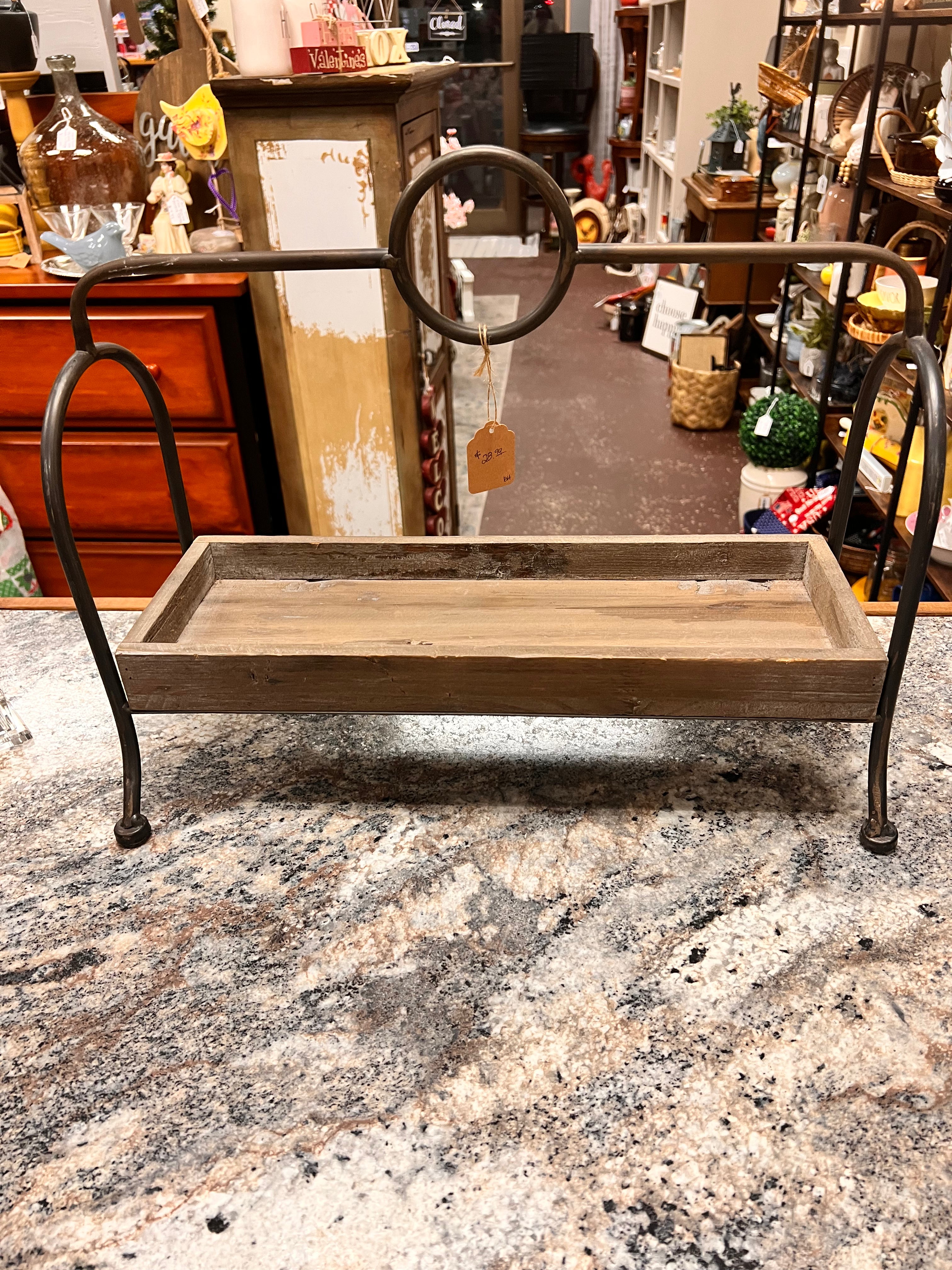 Wood/Metal Tray