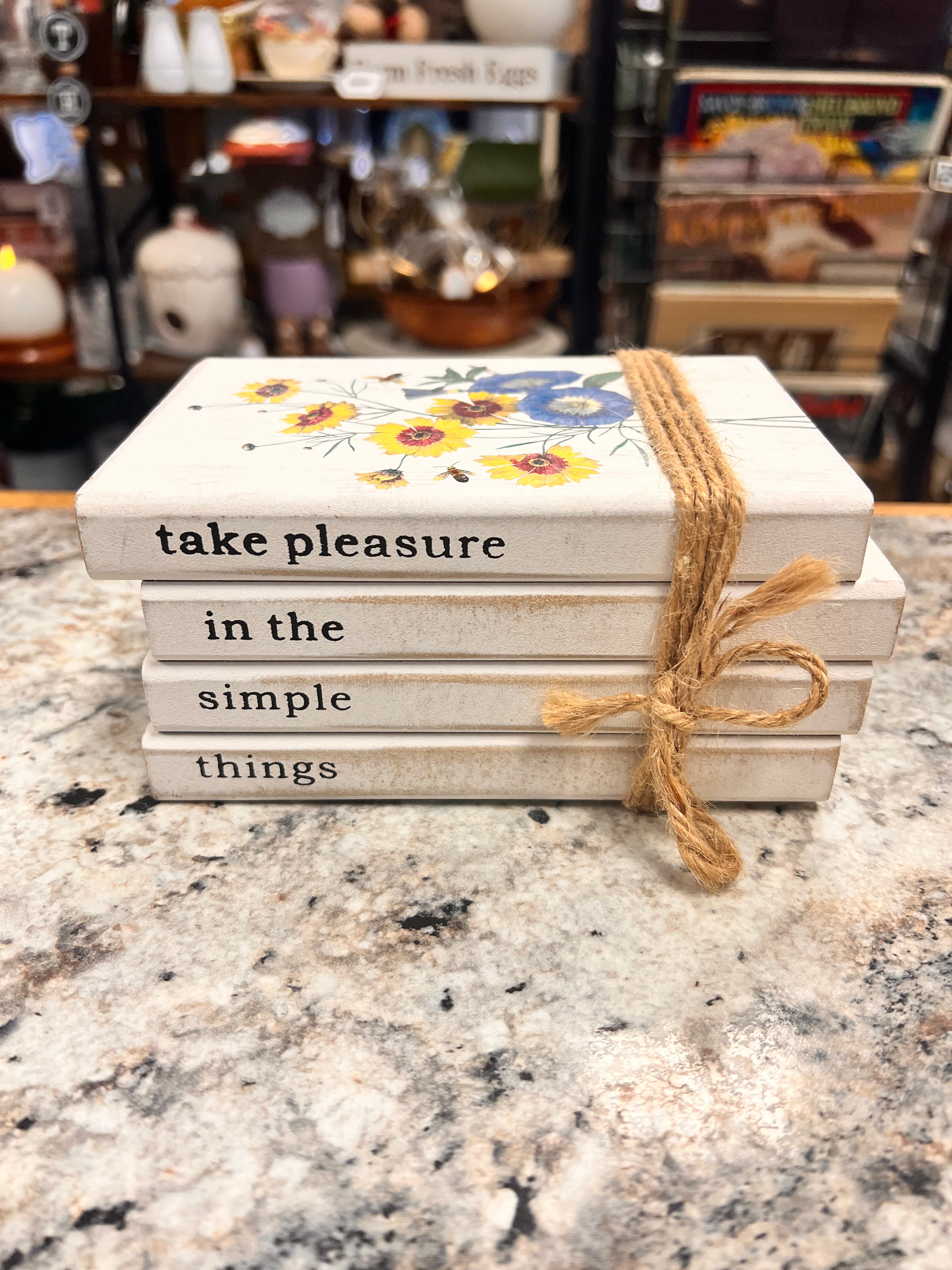 Wood Book Decor