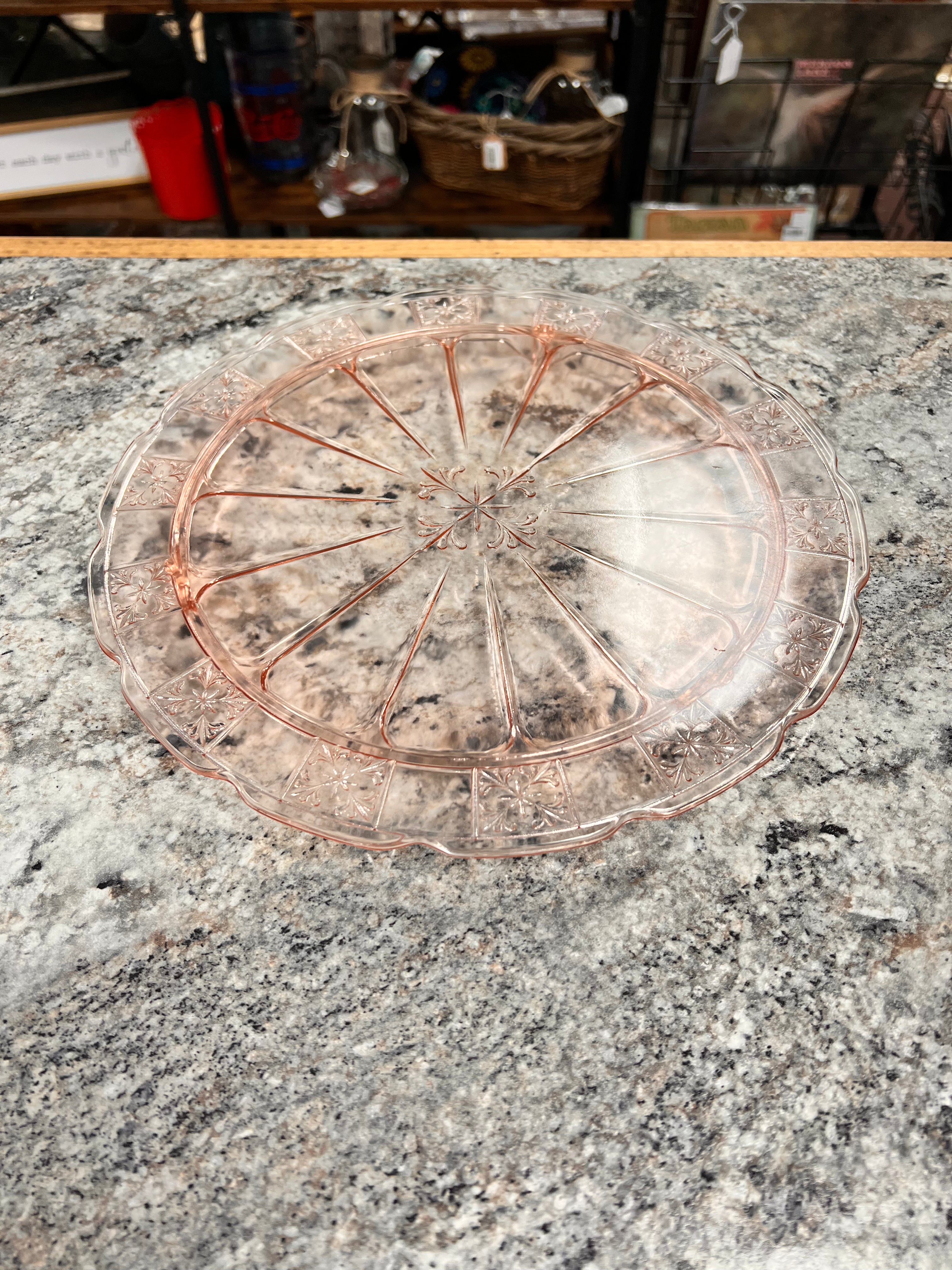 Pink Cake Plate