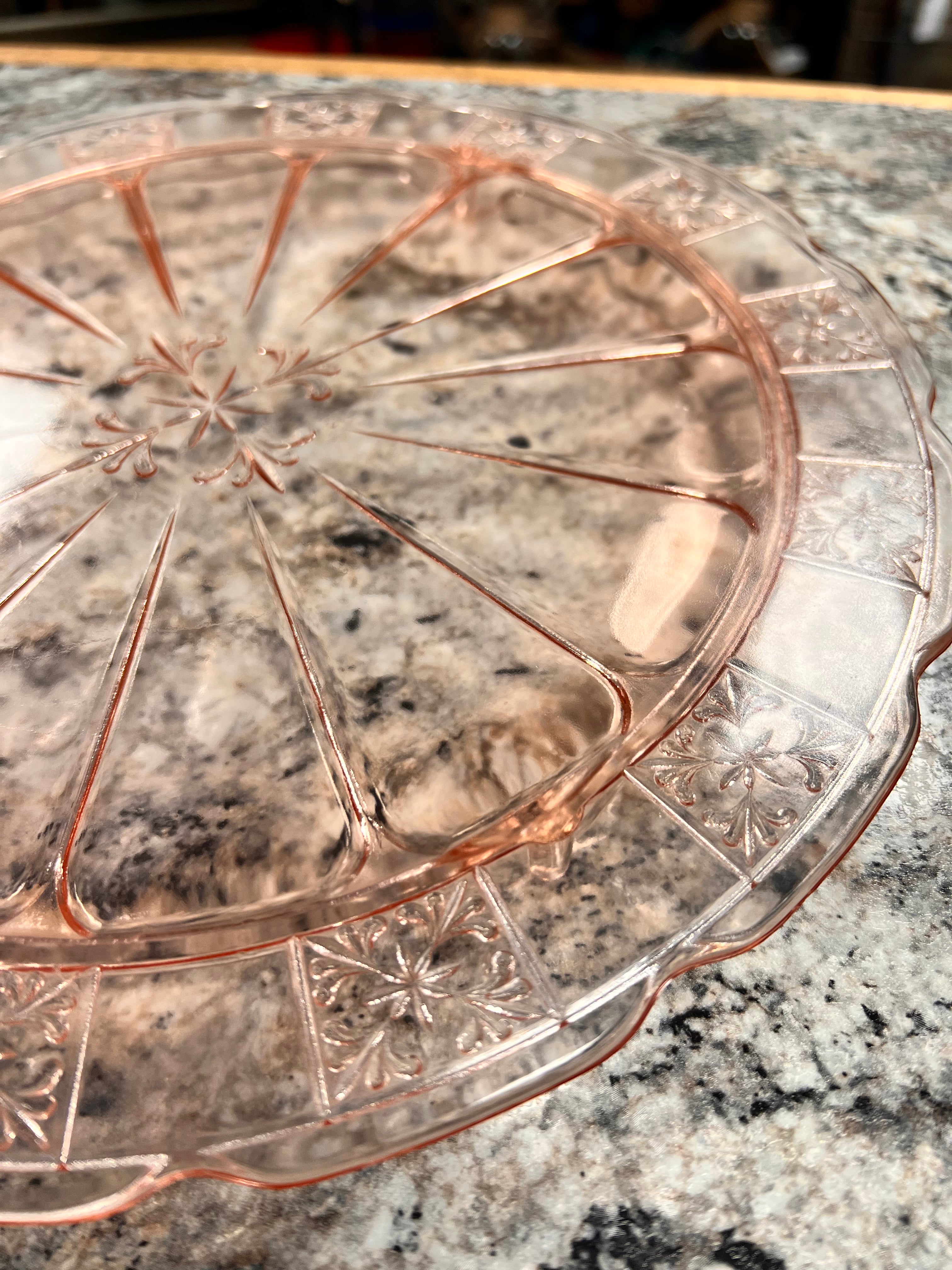 Pink Cake Plate