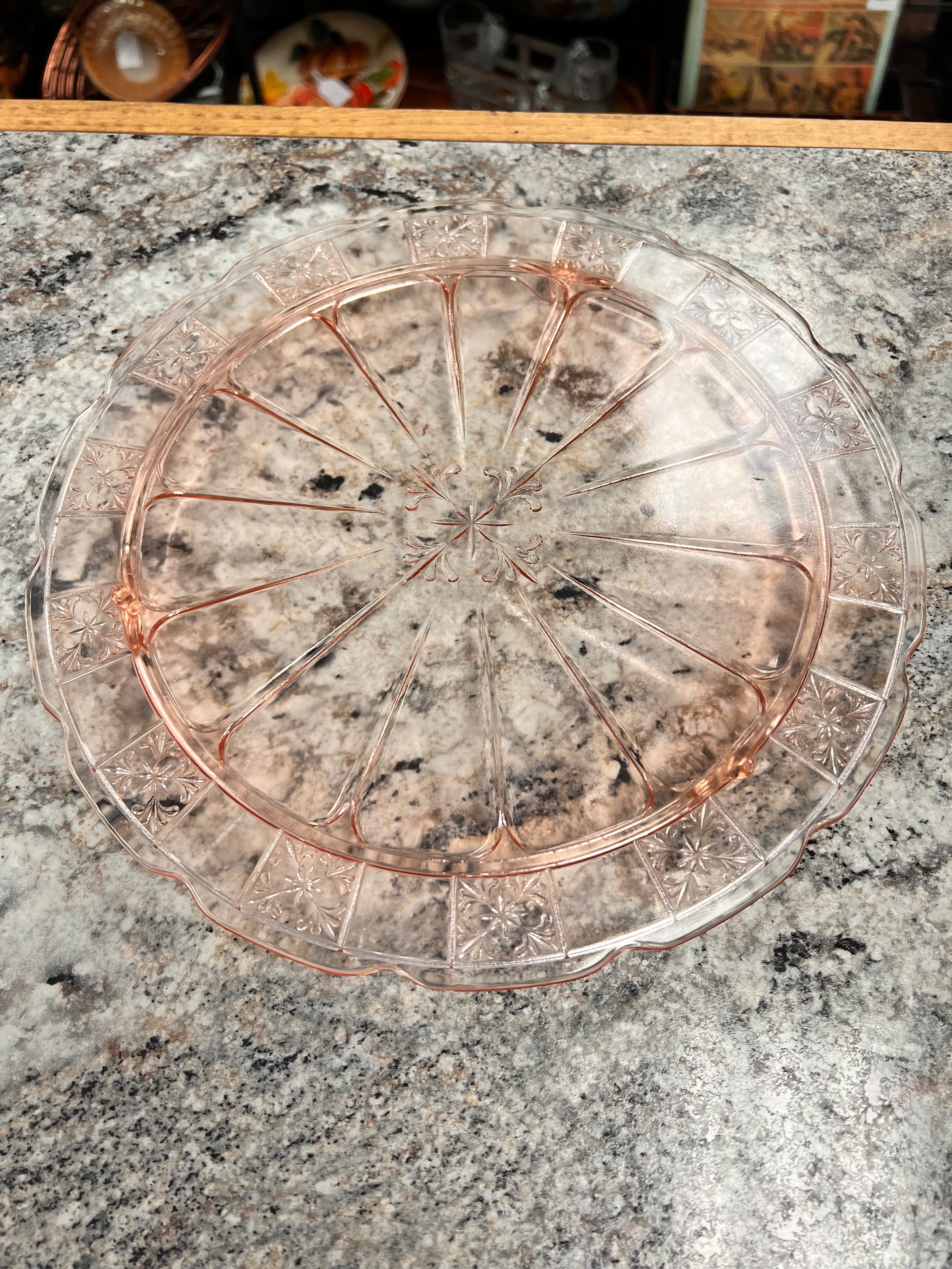 Pink Cake Plate