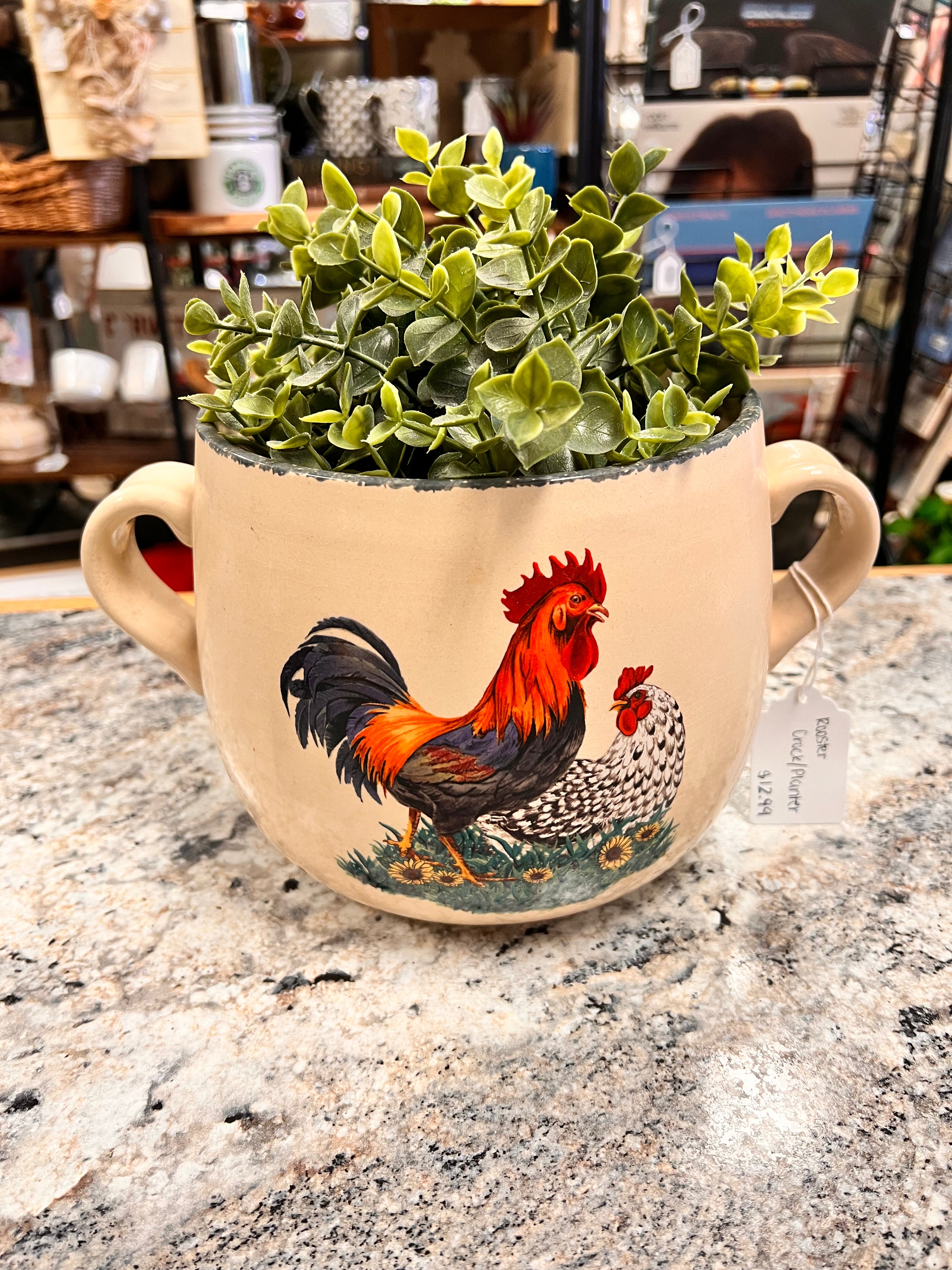 Rooster Planter