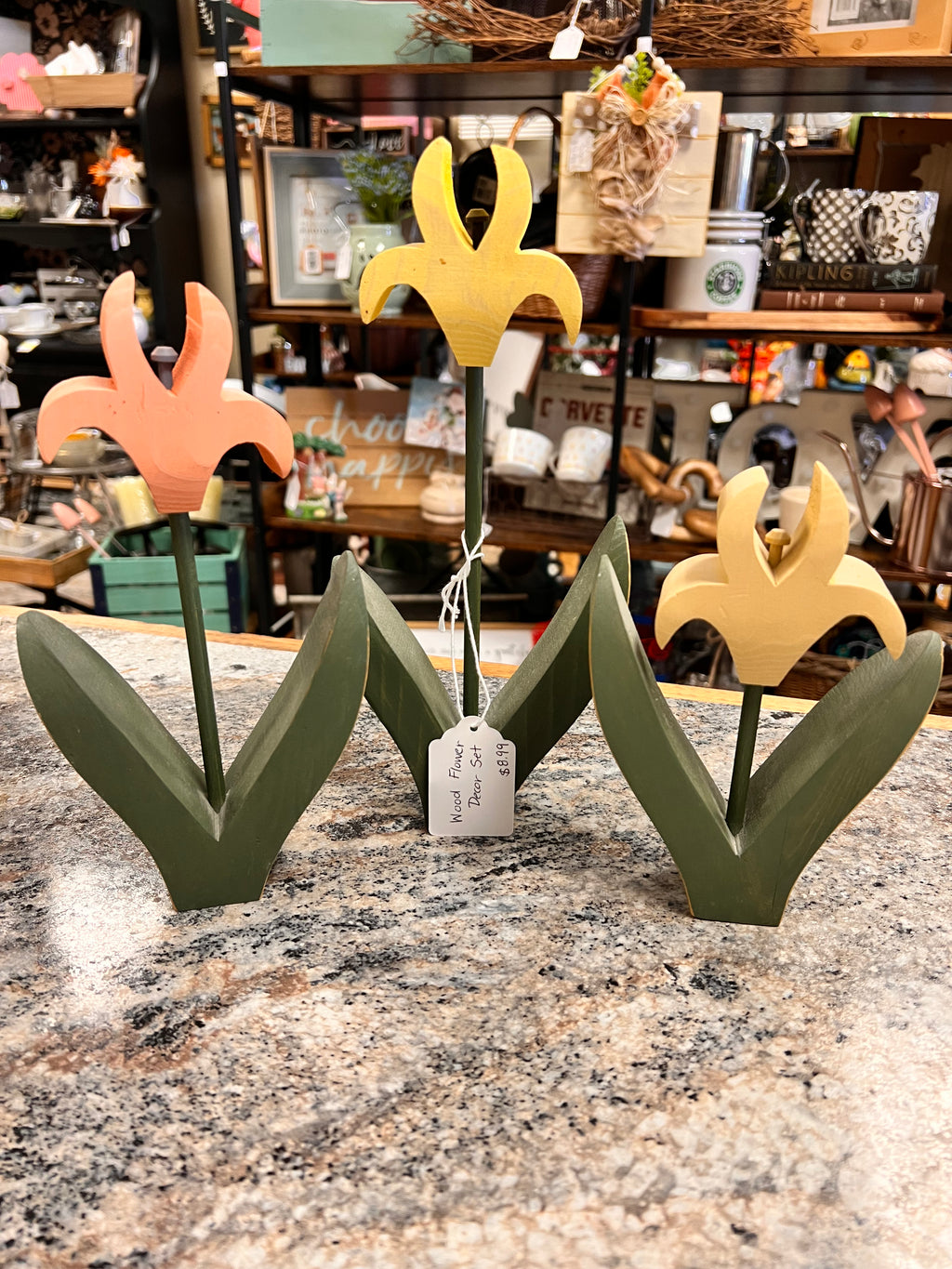 Wood Flower Set