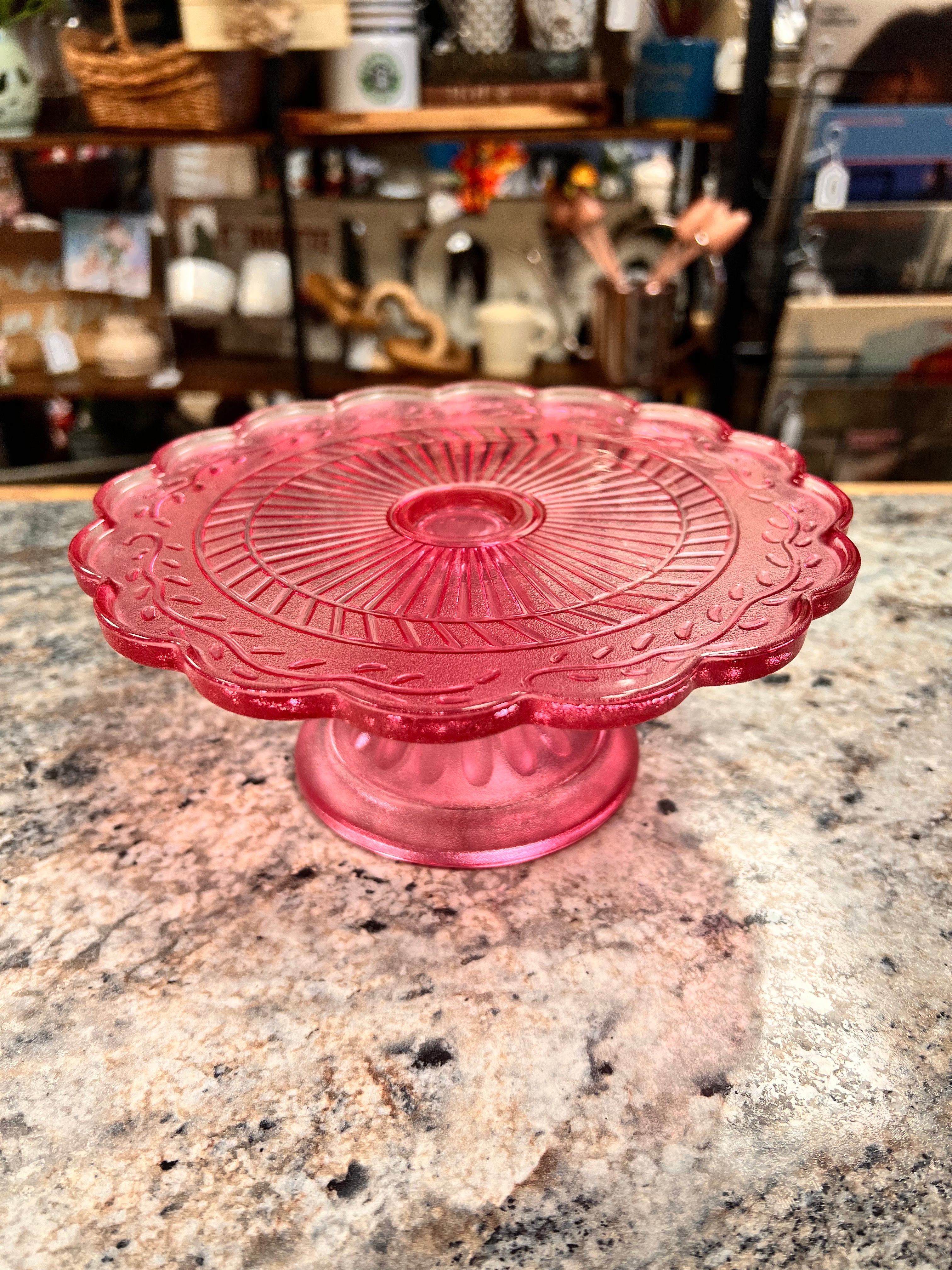 Pink Cake Plate