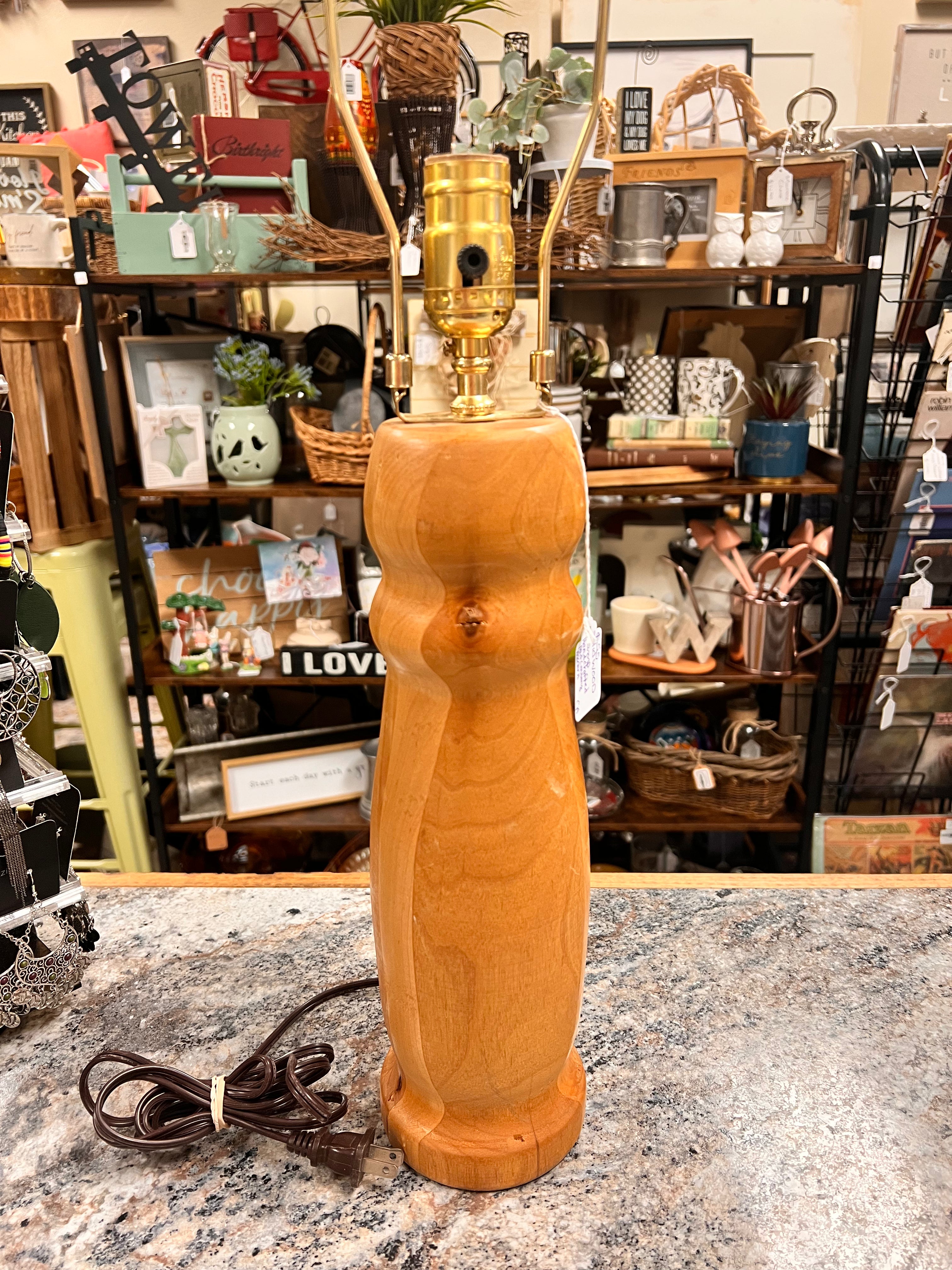 Vintage Wood Lamp