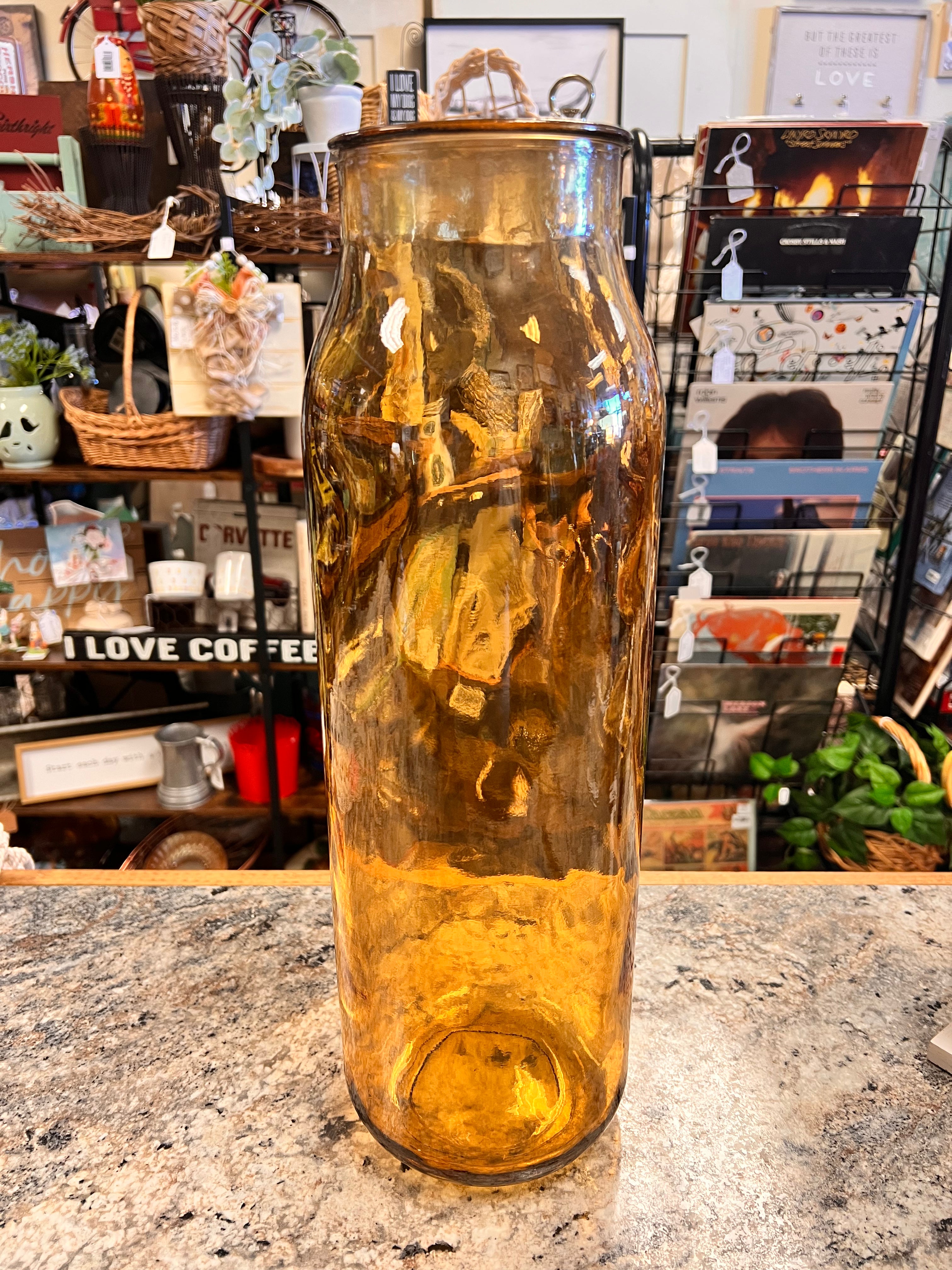 18” Amber Vase